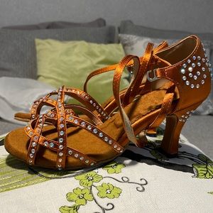 Brand new 3 inch heel Stoned Latin ballroom shoe. 7 to 7.5 Unworn